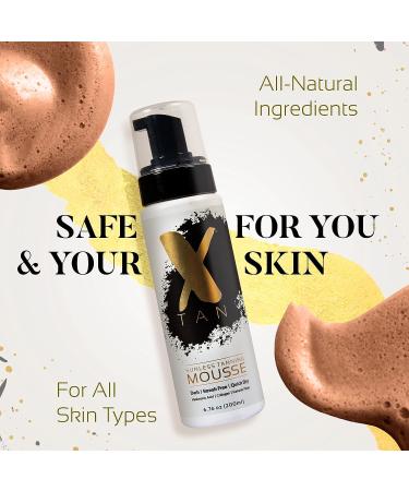 X-Tan Sunless Tanning Mousse 6.76 oz - Quick-Dry Paraben-Free Self Tanner Foam for Hydration and Nourishment | Long-Lasting Sunless Tanner Suitable for All Skin Types - Buy Online on GoSupps.com