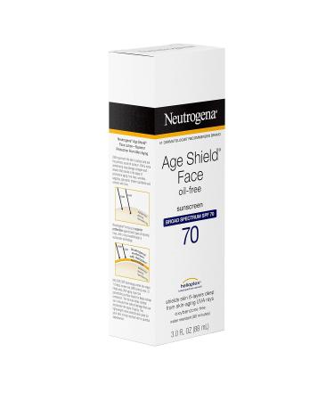 Neutrogena Age Shield Face Sunscreen Lotion SPF 70, 3 oz (Pack of 3) - Buy Online on GoSupps.com