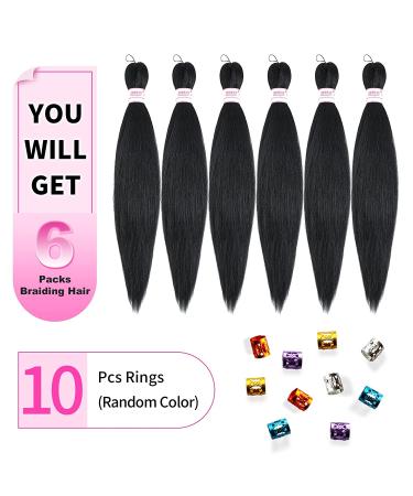 MIRRA'S MIRROR 20 Inch 6 Packs Pre Stretched Ombre Crochet Braids 1B-Rings - Buy Online on GoSupps.com