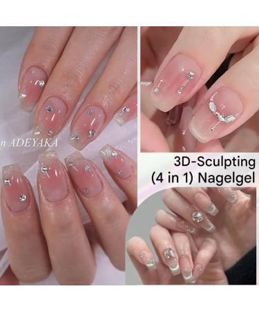  Generisch 3D Nail Gel - Long-lasting 3D beauty products - 15 ml - Rhinestone modeling glue - For birthday wedding holiday and travel decorations - Buy Online on GoSupps.com