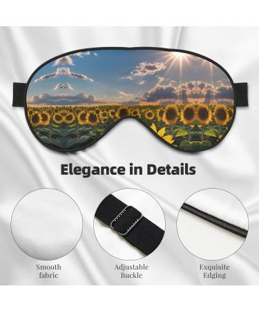 Buy Sunflowers Sunlight Double-Sided Sleep Eye Mask | Comfort Soft Blindfold with Adjustable Strap | Block Out Light in Style - Buy Online on GoSupps.com