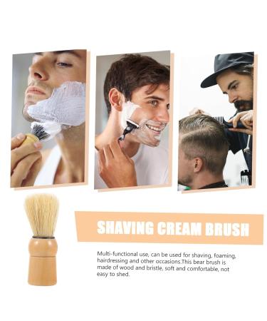 Premium Wooden Beard Brush with Pig Bristle | Men's Shaving Foaming Brush & Hairdressing Tool - Perfect for Salons and Personal Use - Buy Online on GoSupps.com