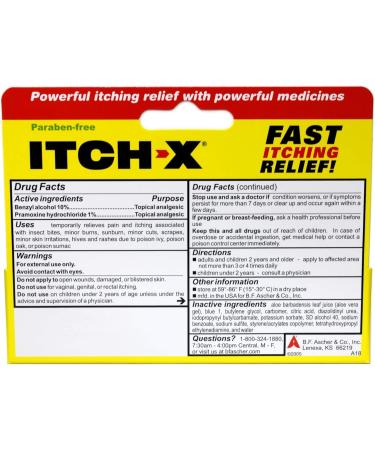 Itch-X Itch-X Anti-Itch Gel With Aloe Vera Aloe Vera 1.25 oz (Pack of 2) - Buy Online on GoSupps.com