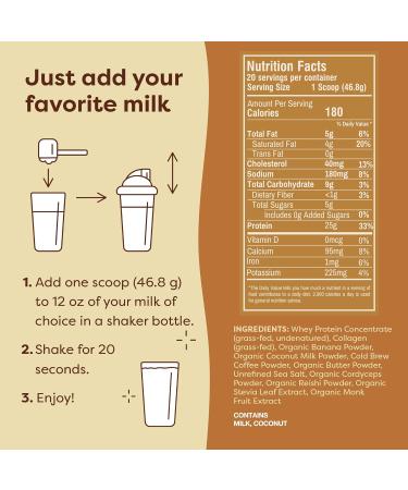 FlavCity Butter Coffee & Brownie Smoothie Bundle - 25g Grass Fed Whey Protein Powder & Collagen in Chocolate and Coffee Flavors - Gluten Free (20 Servings Each) - Buy Online on GoSupps.com