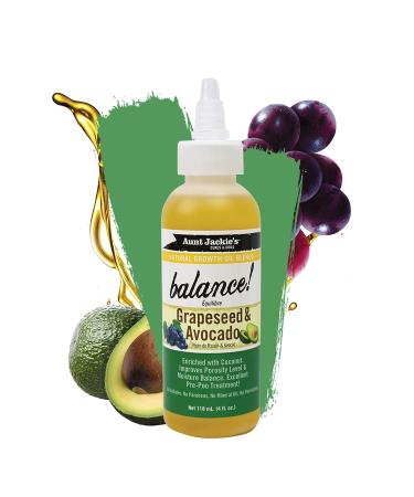 Aunt Jackie's Natural Growth Oil Blend - Grapeseed & Avocado Pre-Shampoo Treatment 4 oz - Buy Online on GoSupps.com