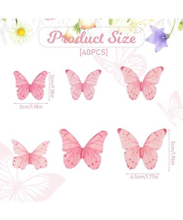 TIESOME 40 Pcs Edible Butterflies for Cake Decorating Vivid Edible Butterfly Cake Topper Edible Butterfly Cupcake Decorating for Wedding Birthday Anniversary Flower Themed Party Decorating - Buy Online on GoSupps.com
