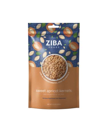 Ziba Foods Wild Grown Sweet Apricot Kernels | Non-GMO, Vegan, Whole 30 Friendly & Keto, Paleo, Dry Roasted Superseed | Wild Grown Superfood Naturally High In Vegan Protein and Omega 3s 5.29 Ounce (Pack of 1)