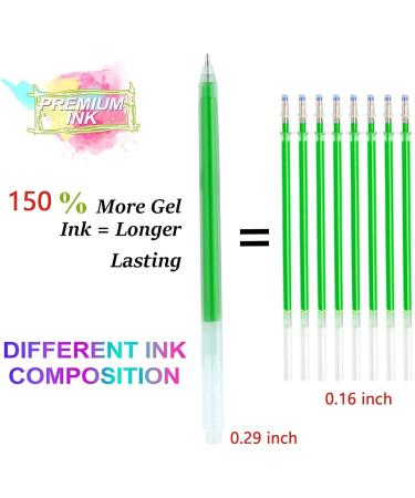 Gel Pens Set 60 Pcs Fine Tip with 48 Glitter & 12 Pastel Colors - Ideal for Coloring, Drawing, Crafts - 150% More Ink - Kids & Adults - Buy Online on GoSupps.com