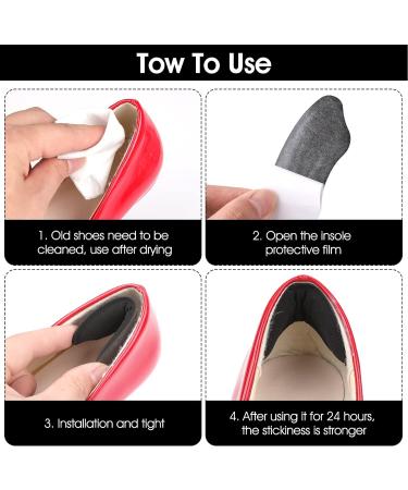 5D Comfort Heel Grips Liner Cushions - Prevent Heel Pains & Blisters - Self-Adhesive Inserts - 8 Pairs, Black - Buy Online on GoSupps.com