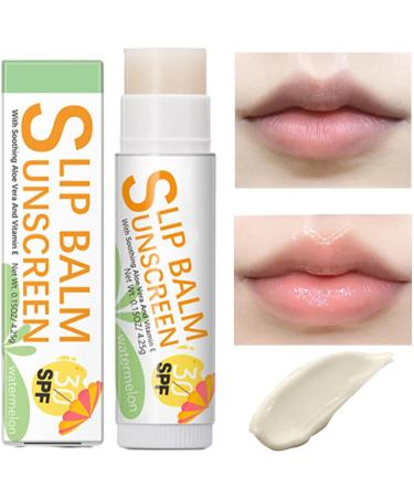 Lip Balm with Sunscreen | Hydrating Lip Sunblock for Protects | Lip Sunblock with Sun Protection Travel Size Sunscreen for Lips that Protects Soothes and Moisturizes Yemyap #3 Watermelon Flavor - Buy Online on GoSupps.com