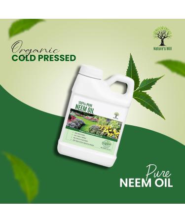 Nature's Will Pure Organic Neem Oil for Indoor and Outdoor Plants and Vegetable - 32 Fl Oz. - Buy Online on GoSupps.com