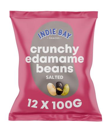 Indie Bay Pulses- Salted - 100g share bag - High in Fibre - High in Protein- Vegan - Carbon neutral - 1% for the planet (Edamame)