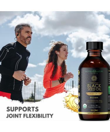 Mother Nature Organics Black Seed Oil - Organic Cold-Pressed Nigella Sativa for Immunity, Digestion & Joint Health - Non-GMO Blackseed Oil with High Thymoquinon - 8 oz - Buy Online on GoSupps.com