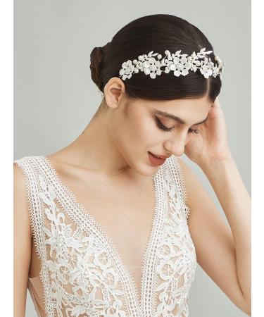 SWEETV Silver Bridal Headband Tiara for Wedding & Prom - Hair Accessories for Brides - Buy Online on GoSupps.com