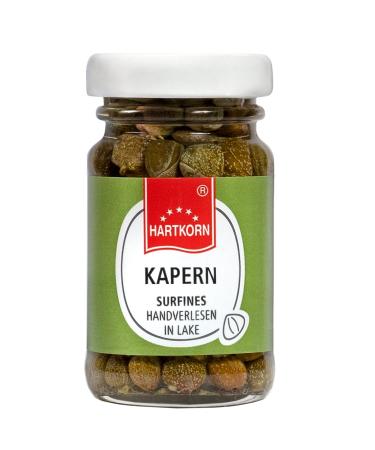 Capers in brine whole - 35 g in a glass jar from Hartkorn - resealable and refillable