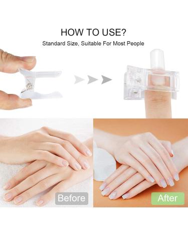 10 Pieces Poly Nail Gel Clips - Acrylic Nail Extension Forms for Women | Transparent Nail Tips & Fixing Clips - Buy Online on GoSupps.com