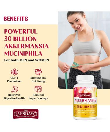 30 Billion AFU Akkermansia Muciniphila Probiotic - Gut & Digestive Support for Women & Men - 60 Count - Buy Online on GoSupps.com