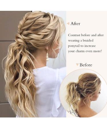 CHRSHN 20 Wavy Wrap Around Ponytail Extension - Bleach Blonde/Ash Blonde Mix 16/613 - Buy Online on GoSupps.com