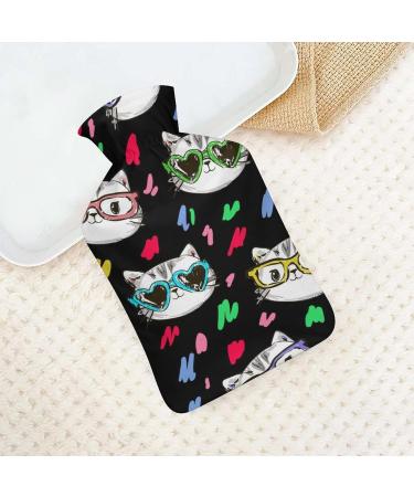 Buy Hot Water Bottle with Lid - Cat Pattern Rubber Hot Water Bag for Pain Relief Cramps & Foot Warmer - Ideal for Hot & Cold Therapy - Buy Online on GoSupps.com