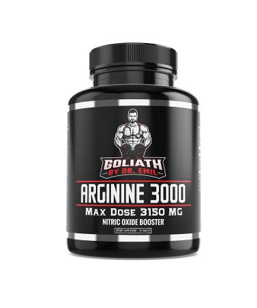 Dr. Emil - L Arginine (3150mg) Highest Capsule Dose - Nitric Oxide Supplement for Muscle Growth, Vascularity, Endurance and Heart Health (AAKG and HCL) - 90 L-Arginine Tablets