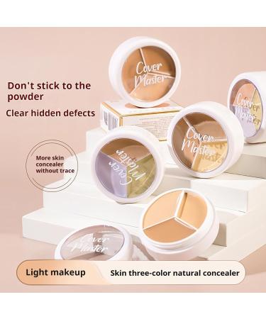 Concealer 3-Color Concealer Make Up Waterproof Leg Foundation Full Cover Concealer Palette Corrects Dark Circles Red Marks Scars (2# Skin Color Even 4.5g) - Buy Online on GoSupps.com