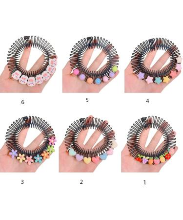 hgnxa Stretchy Full s Comb Plastic Circular Hair Comb Stretchy Headband Holder for Women Girls Comb Hair Clips Five pointed star - Buy Online on GoSupps.com