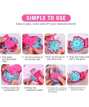 Hair Gem Stamper Kit with 22 Bling Gem Hair Bedazzler Kit Hair Diamonds Stapler Jewels Bling Bling Hair Machine Stamp Gems for Girls Hair Accessories Birthday Party Festival - Buy Online on GoSupps.com