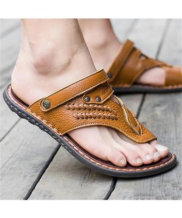 MisFun Men's Orthopedic Sandals for Bunions | Breathable Clip Toe Beach Walking Shoes | Flat Heel Orthopaedic Sandals for Big Toe Bone | Size 6.5 Beige - Buy Online on GoSupps.com