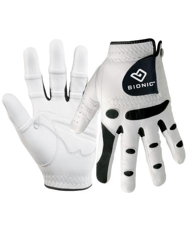 BIONIC StableGrip - Golf Gloves for Men White M Left