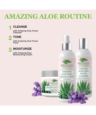 Green Leaf Naturals Face Cream for Women - Moisturizing & Anti-Aging with Aloe Vera, Avocado Oil, Coconut Oil & Vitamin E - Organic Ingredients - Beauty Facial Skincare for All Skin Types - 4 oz - Buy Online on GoSupps.com