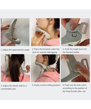 Adjustable Neck Support for Posture Correction | 360 Cervical Traction Device for Pain Relief - Gray - Buy Online on GoSupps.com