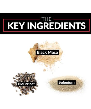 Black Maca Root Vitality Supplement for Men - 1000mg 60 Capsules - Natural Maca Negra Extract - Superior Absorption and Power - Force Factor Fundamentals Series - Buy Online on GoSupps.com