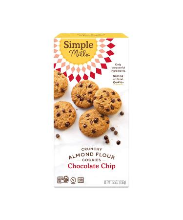 Simple Mills Crunchy Almond Flour Chocolate Chip Cookies - 6.2 oz - Pack of 6 | Gluten-Free Snack - Buy Online on GoSupps.com