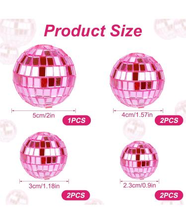 7pcs Disco Ball Cake Toppers 4 Sizes Disco Balls for Cake Disco Ball Party Decorations Disco Theme Accessories for 70s Theme Party Favors (Pink) - Buy Online on GoSupps.com