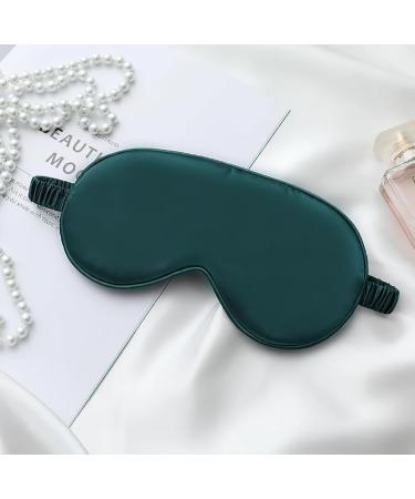 Buy Simon LLC Satin Silk Sleep Masks Set of 2 - Black & Green | Comfortable Luxury Eye Mask for Men & Women - International Shipping Available - Buy Online on GoSupps.com