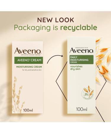 Aveeno Colloidal Oatmeal Cream 100ml - Moisturizes Dry & Sensitive Skin, Suitable for Adults & Babies from 3 Months - Pack of 1 - Buy Online on GoSupps.com