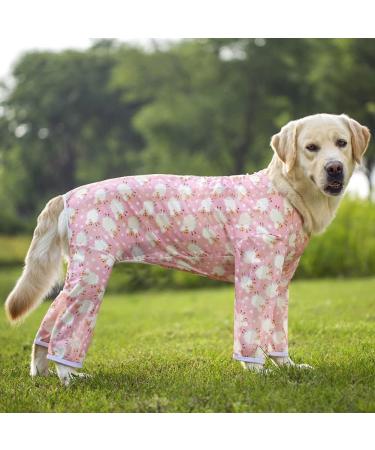 Breathable Mesh Dog Jumpsuit for Large Dogs | Anti-Licking Surgery Recovery Suit | Prevent Shedding Hair | Pink Sheep Design | Size #38 (99.2-126.76 lb) - Buy Online on GoSupps.com