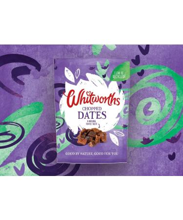 Whitworths | Chopped Dates 250G | Dried Chopped Dates | A natural toffee taste | Good by nature | good for you | Suitable for vegans - Buy Online on GoSupps.com