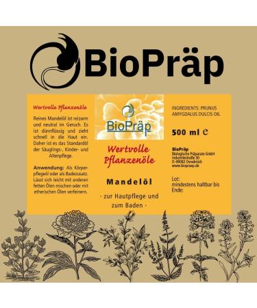 BioPr p Huile d'amande 500 ml - Buy Online on GoSupps.com