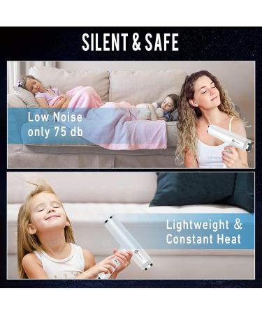 Slopehill Ion Hair Dryer - Professional Quick Drying with 110 000 RPM Motor Low Noise & Magnetic Diffuser for Home & Travel (White) - Buy Online on GoSupps.com
