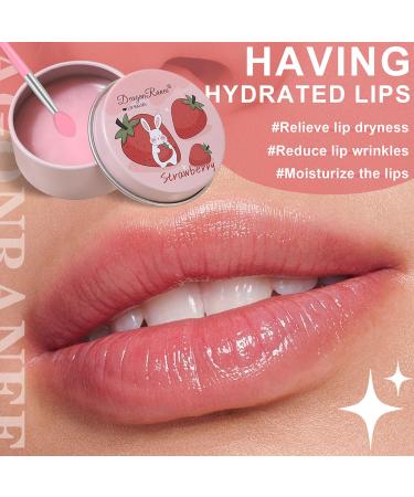 4 Pack Moisturizing Lip Masks Strawberry Vitamin E Lip Balm Lip Care Gifts for Women Girls Conditioning Lip Mask and Lip Butter Melting Balm for Dry Lips (Strawberry & Coconut & Peach & Cherry) - Buy Online on GoSupps.com