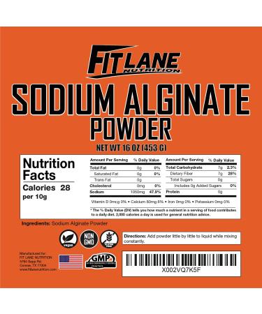 Sodium Alginate Powder 1lb - Food Grade Thickening Agent | Non-GMO & Vegan - Buy Online on GoSupps.com
