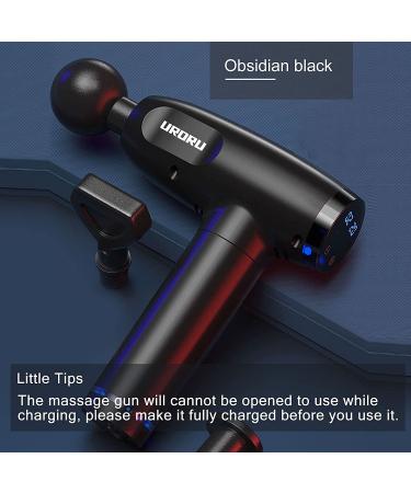 URORU Portable Deep Tissue Massage Gun for Athletes - Professional Lightweight Body Massager in Black-04 - Buy Online on GoSupps.com
