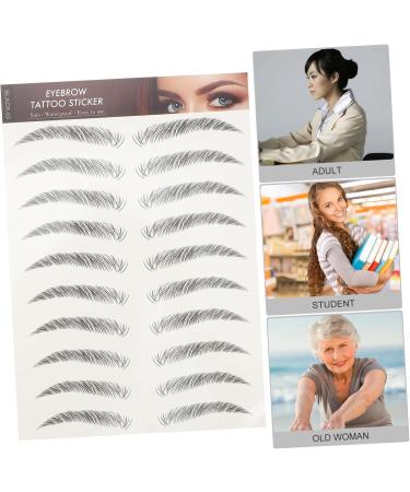 Healeved 84 Pcs Eyebrow Stickers Temporary Eyebrows Transfer Eyebrows Eyebrow Trimming Soy Ink Cejas 3d 7X1X0.1CMx7pcs Blackx7pcs - Buy Online on GoSupps.com