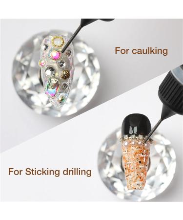 Nail Art Rhinestones Glue | Nail Art Rhinestone Glue Gel Nail Glue Pen Resin Polishing Agent | No Wipe Adhesive Filler Sealing Glue For Gems Diamonds Jewelry Gel Nail Polish Decoration Runnerequipment - Buy Online on GoSupps.com