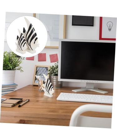 Zerodeko 2pcs Fish Ornaments Children Fish Toy Ocean Children Gifts White Fish Ornament Book Rack for Kids Desk Topper Adorn Decor Home Desktop Ornament Statue Small Fish Wood - Buy Online on GoSupps.com