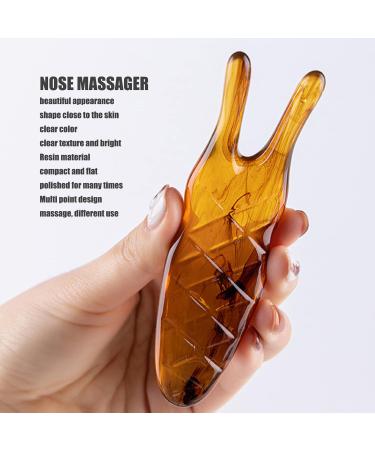 Nose Massager Resin Gua Sha Facial Tool - Nose Shaping Scraper for Women (Amber) - International Shipping Available - Buy Online on GoSupps.com