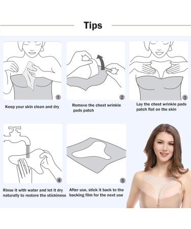 XSQD 5 Pcs Chest Wrinkle Pads - Silicone Anti Wrinkle Patches for Smooth Skin - T-shape Design for Preventing and Tightening Wrinkles - Buy Online on GoSupps.com