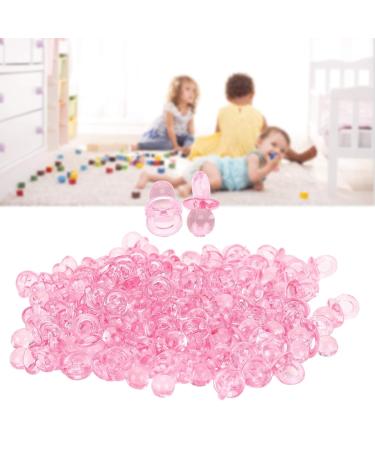 200pcs Pink Acrylic Pacifiers - Baby Nipples for Baptism & Birthday Gifts Mini Decoration Accessories High Gloss Finish - International Shipping Available - Buy Online on GoSupps.com