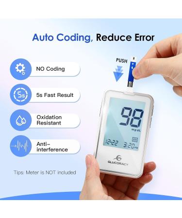 Blood Glucose Test Strips for Glucoracy G-425-2 | 150 Diabetic Test Strips for Home Use | Reliable Blood Sugar Testing Supplies - Buy Online on GoSupps.com